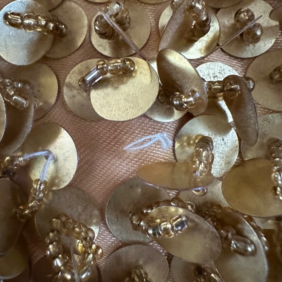 Gold Beaded Evening Bag with Chain Strap - Picture 13 of 13